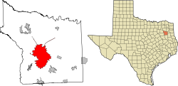 الموقع في مقاطعة سميث وولاية تكساس