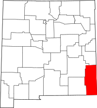 Map of New Mexico highlighting ليا