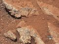 "Link" rock outcrop on Mars – ancient streambed viewed by Curiosity (September 2, 2012).