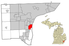 Location map/data/USA Michigan Wayne County is located in Wayne County, Michigan