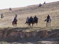 U.S. Special Forces and Combat Controllers on horseback with the Northern Alliance of Afghanistan, which frequently used horses as military transport.