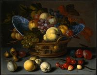 Balthasar van der Ast, (c. 1593-1657), Basket of Fruits, (1622), National Gallery of Art Washington, DC.