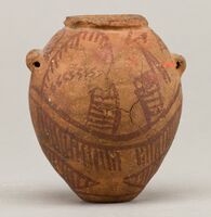 Jar decorated with boats. 4400 - 3800 BCE. Metropolitan Museum of Art