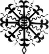Pagan Lithuanian Baltic sun cross