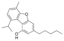 Chemical structure of cannabifuran.