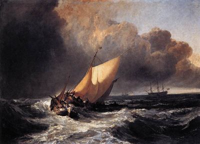 Joseph Mallord William Turner – Dutch Boats in a Gale (1801)