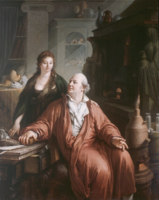 الكيميائي fr (Pierre-François Tingry) في معمله، مع زوجته. 1803