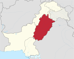 موقع الپنجاب في پكستان