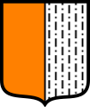Orange heraldic tincture, in colour and monochrome representations