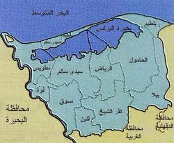 خريطة محافظة كفر الشيخ.