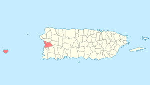 Location of Mayagüez in Puerto Rico