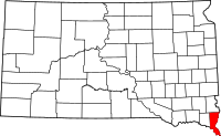 Map of South Dakota highlighting يونيون