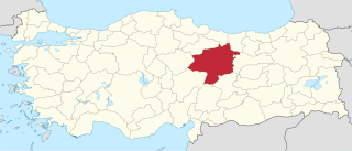 موقع محافظة سيڤاس في تركيا