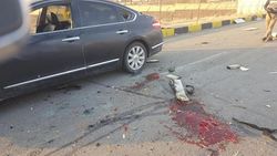 سيارة محسن زادة بعد اغتياله، نوفمبر 2020.jpg