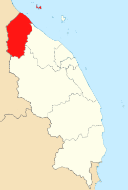 Location of Besut District in Terengganu