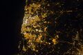 NASA photo of Tel Aviv area at night