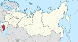 موقع منطقة شمال القوقاز الاتحادية.