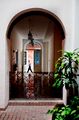 Archway and classic calicanto wall in a traditional house.