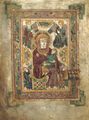 The earliest Western Madonna and Child, from the Book of Kells, at the beginning of the Gospel of Matthew. ca. 800