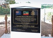 A memorial in Ansip Ferry, Keningau, Malaysian Borneo, to the Royal Australian Engineers who served in Sabah by constructing a 123.2-kilometre road between Keningau and Sapulut from 1964 to 1966.