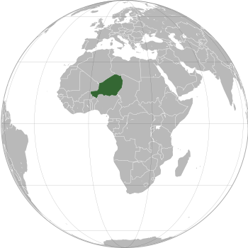 موقع  النيجر  (الأخضر الداكن)