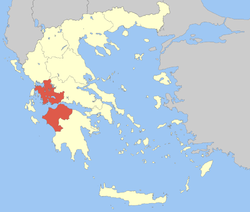 غرب اليونان Western Greeceموقع