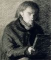 Self-Portrait, pencil, charcoal, & whitening, ca. 1860.