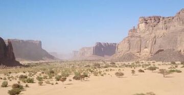 A canyon in the Tibesti Mountains