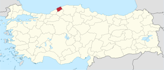 موقع محافظة بارتين في تركيا