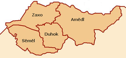 الأقضية الأربعة في محافظة دهوك