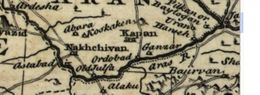خريطة لنهر آراس من عام 1747.