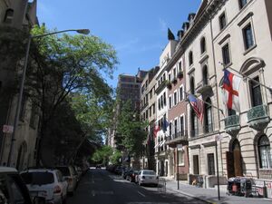 East 69th Street between Park and Madison Avenues in the Upper East Side Historic District