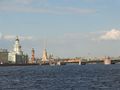 Kunstkamera, Palace Bridge, a rostral column and the spire of Peter and Paul Cathedral