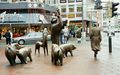 Swineherd and pigs sculpture in Bremen