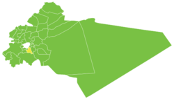 موقع ناحية ببيلا في محافظة ريف دمشق