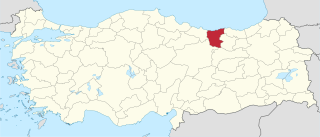 موقع محافظة گره‌سون في تركيا