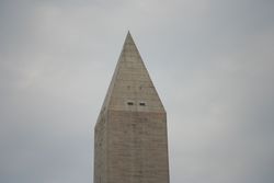 The top of the monument.