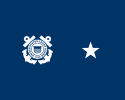 Flag of a Coast Guard rear admiral (lower half)
