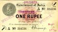 One rupee —Obverse