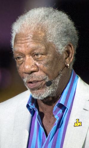 Academy Award-winning actor Morgan Freeman narrates for the opening ceremony (26904746425) (cropped) 3.jpg