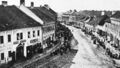 Main market street in Miskolc, 1884