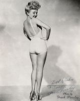 Betty Grable, famous pin-up girl, (1943).
