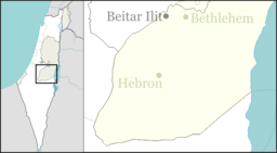 Map showing the location of كهف الرعب