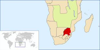 موقع الجمهورية الجنوب أفريقية، حوالي 1890.