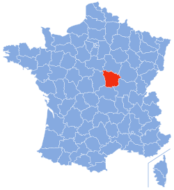 Location of Nièvre in France