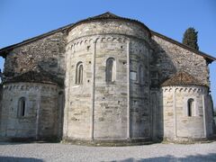 Triple apse of Basilica di Santa Giulia, northern Italy