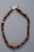 String of beads; 3300-3100 BC; carnelian, garnet, quartz and glazed steatite; length: 20.5 cm; by Naqada III culture Metropolitan Museum of Art