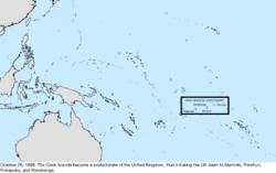 Map of the change to the United States in the Pacific Ocean on October 26, 1888