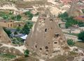 Basalt tuff, rock-cut architecture in Cappadocia, found in central Anatolia and parts of Iran.