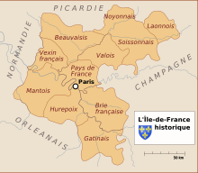 Traditional counties of the province of Île-de-France